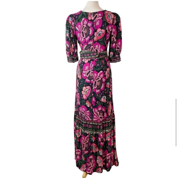 Farm Rio Flowers Garden Maxi Dress | Size Small | NWOT - Picture 3 of 8
